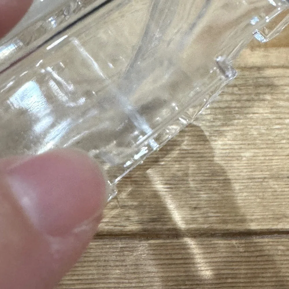 Clear Crystal Square Trinket Box Architectural Jewelry Case 1991 Kusak Engravers